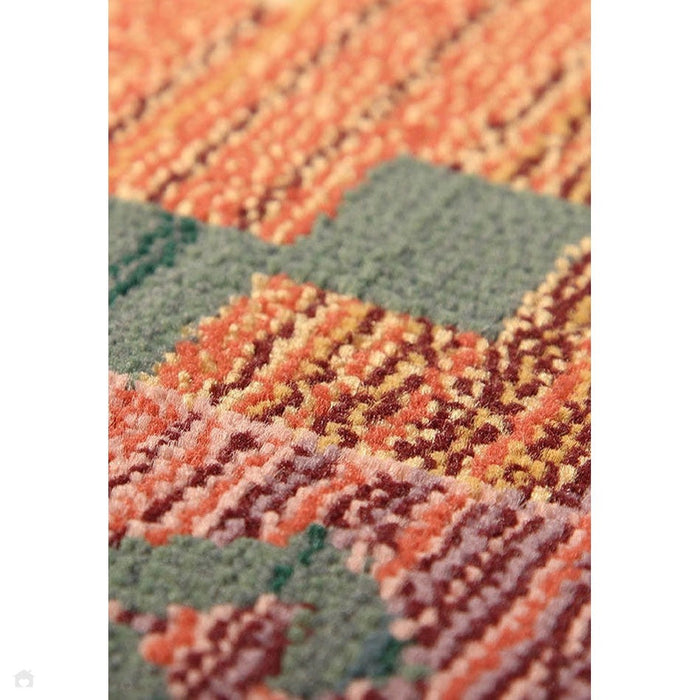 Gabbeh 51 C Traditional Persian Tribal Ethnic Pattern Print Multicolour/Brown/Green/Terracotta/Rust/Beige/Pink/Purple Rug