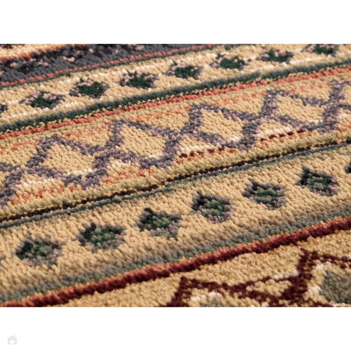 Gabbeh 933 R Traditional Persian Tribal Ethnic Pattern Print Multicolour/Brown/Beige/Terracotta/Rust/Pink/Blue/Purple Rug