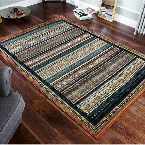 Gabbeh 933 R Traditional Persian Tribal Ethnic Pattern Print Multicolour/Brown/Beige/Terracotta/Rust/Pink/Blue/Purple Rug