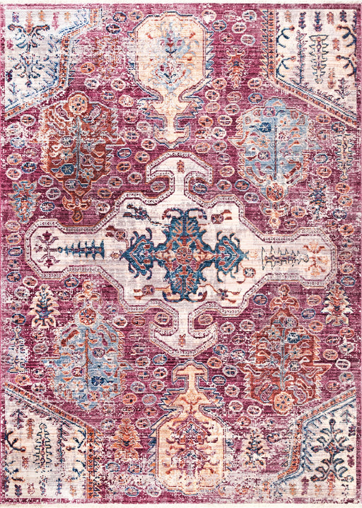 Gabbeh vloerkleed 152x229 cm roze zachte vezel