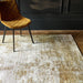 Gatsby Modern Abstract Distressed Metallic Shimmer Hand-Woven Textured Printed Viscose Flatweave Autumn Yellow/Cream/Gold Rug