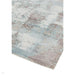 Gatsby Modern Abstract Distressed Metallic Shimmer Hand-Woven Textured Printed Viscose Flatweave Blue/Grey/Cream Rug