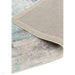 Gatsby Modern Abstract Distressed Metallic Shimmer Hand-Woven Textured Printed Viscose Flatweave Blue/Grey/Cream Rug