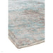 Gatsby Modern Abstract Distressed Metallic Shimmer Hand-Woven Textured Printed Viscose Flatweave Blue/Grey/Cream Rug