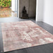 Gatsby Modern Abstract Distressed Metallic Shimmer Hand-Woven Textured Printed Viscose Flatweave Blush/Grey/Cream Rug