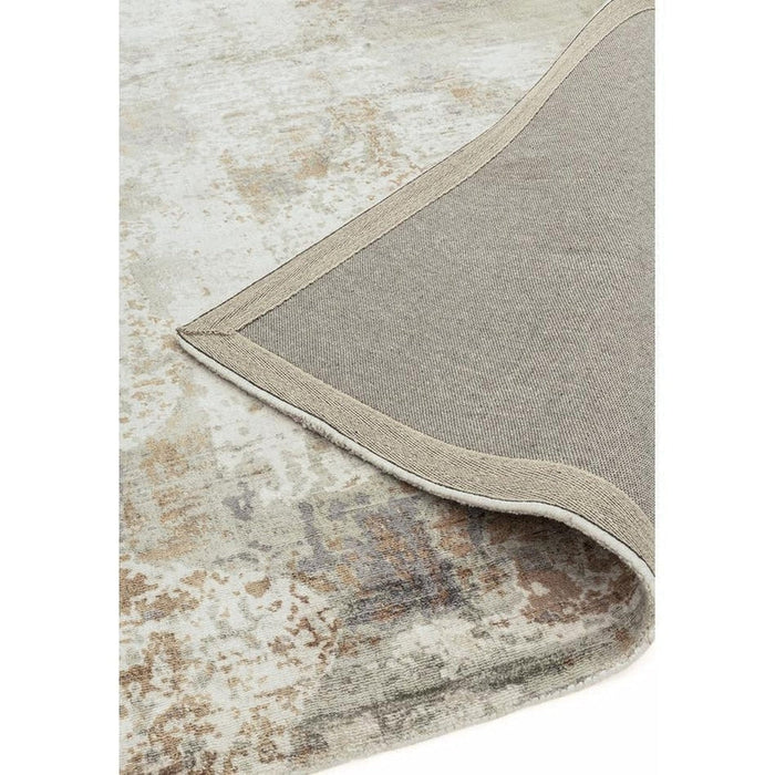 Gatsby Modern Abstract Distressed Metallic Shimmer Hand-Woven Textured Printed Viscose Flatweave Coral/Grey/Taupe/Cream Rug