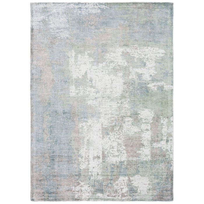 Gatsby Modern Abstract Distressed Metallic Shimmer Hand-Woven Textured Printed Viscose Flatweave Coral/Grey/Taupe/Cream Rug