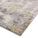 Gatsby Modern Abstract Distressed Metallic Shimmer Hand-Woven Textured Printed Viscose Flatweave Gold/Grey/Taupe/Cream Rug