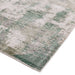 Gatsby Modern Abstract Distressed Metallic Shimmer Hand-Woven Textured Printed Viscose Flatweave Green/Grey/Cream Rug