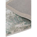 Gatsby Modern Abstract Distressed Metallic Shimmer Hand-Woven Textured Printed Viscose Flatweave Green/Grey/Cream Rug