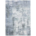 Gatsby Modern Abstract Distressed Metallic Shimmer Hand-Woven Textured Printed Viscose Flatweave Navy/Grey/Cream Rug