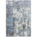 Gatsby Modern Abstract Distressed Metallic Shimmer Hand-Woven Textured Printed Viscose Flatweave Navy/Grey/Cream Rug