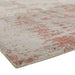 Gatsby Modern Abstract Distressed Metallic Shimmer Hand-Woven Textured Printed Viscose Flatweave Red/Grey/Cream Rug