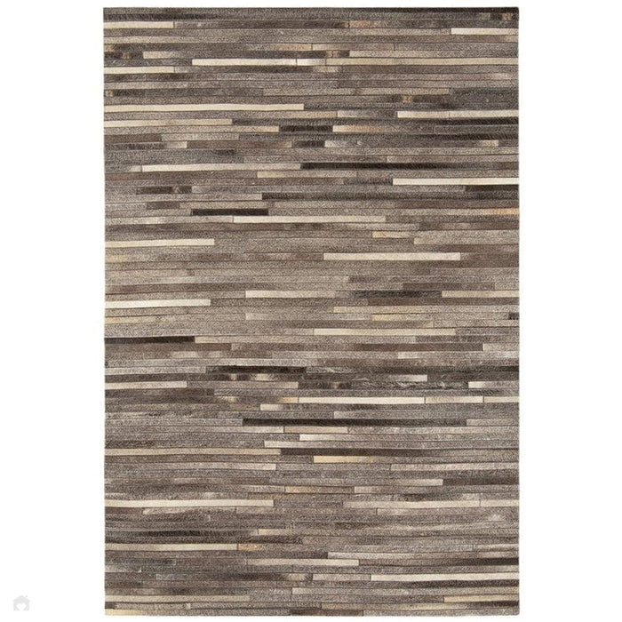 Gaucho Grey Stripe/Brown/Cream Rug 120 x 170 cm