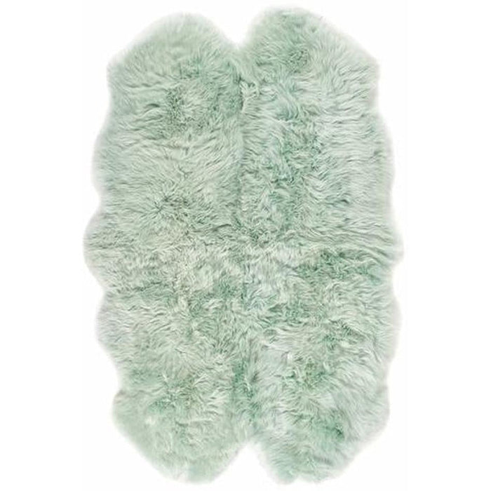 Genuine Luxury Sheepskin Plain Super Soft Long Haired Natural Wool Mint Rug