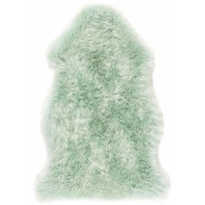 Genuine Luxury Sheepskin Plain Super Soft Long Haired Natural Wool Mint Rug