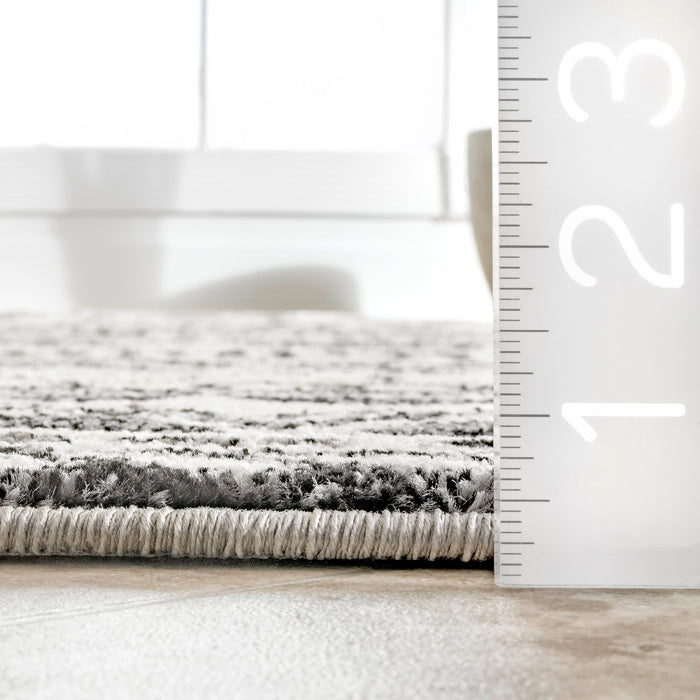 Geometric Area Rug in Dark Grey for Modern Homes