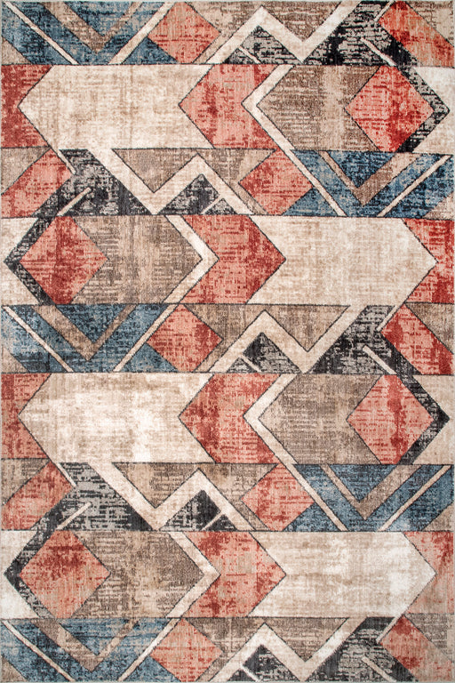 Geometric Area Rug in Ivory 120x180 cm