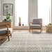 Geometric Area Rug in Light Grey for Modern Homes