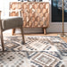 Geometric Beige Area Rug 140x200 cm Durable Soft Floor Covering