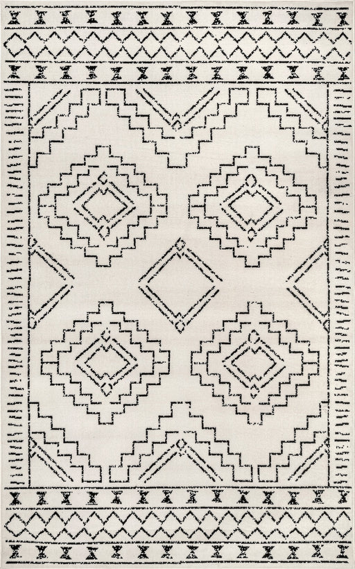 Geometric Black Area Rug 120x180 cm