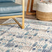 Geometric Blue Area Rug 160x230 cm Durable Soft Fibers