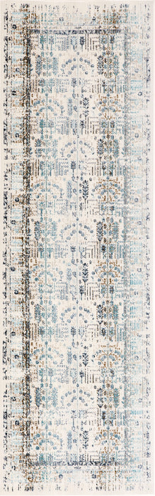 Geometric Blue Area Rug 160x230 cm Durable Soft Fibers