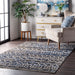 Geometric Blue Area Rug For Contemporary Home Decor