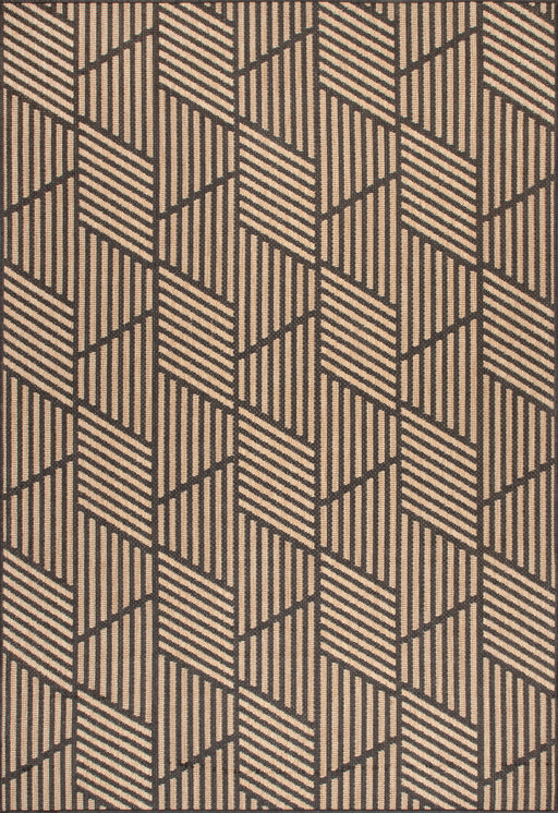 Geometric Charcoal Area Rug For Indoor Outdoor Use