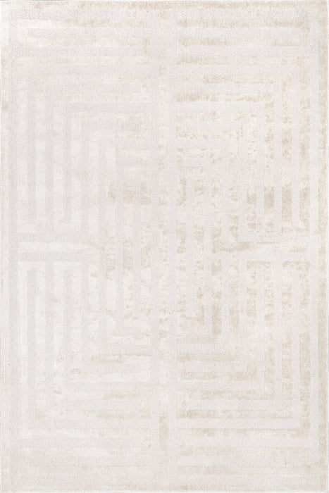 Geometric Cream Area Rug 120x180 cm