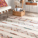 Geometric Cream Cotton Area Rug With Tassels 120x180 cm