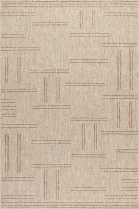 Tappeto per interni ed esterni dal design geometrico Beige chiaro 150x240 cm