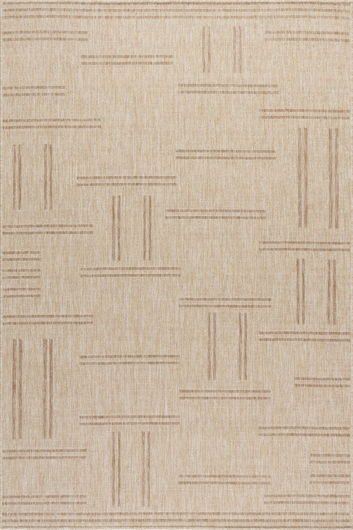 Tappeto per interni ed esterni dal design geometrico Beige chiaro 150x240 cm