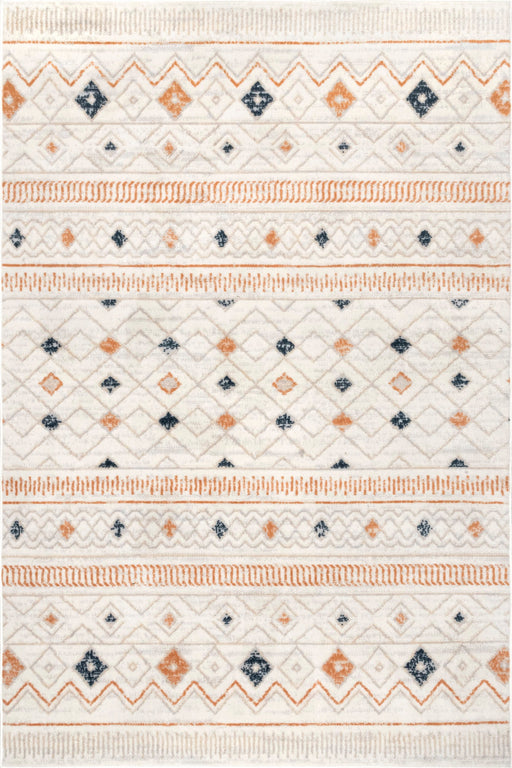 Geometric Diamond Area Rug 160x230 cm Beige