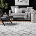 Geometric Diamond Pattern Area Rug Grey 150x240 cm