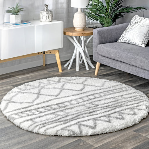 Geometric Diamond Pattern Area Rug Grey 150x240 cm