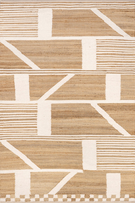 Geometric Flatweave Rug For Natural Home Decor