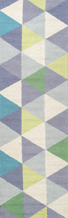 Geometric Green Area Rug for Modern Homes