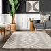 Geometric Grey Area Rug for Modern Home Decor
