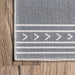 Geometric Grey Washable Area Rug for Homes with Pets