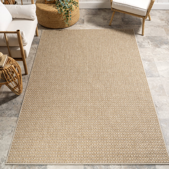 Geometric Indoor Outdoor Rug 120x180 cm Beige