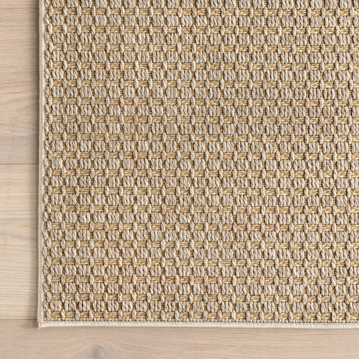 Geometric Indoor Outdoor Rug 120x180 cm Beige