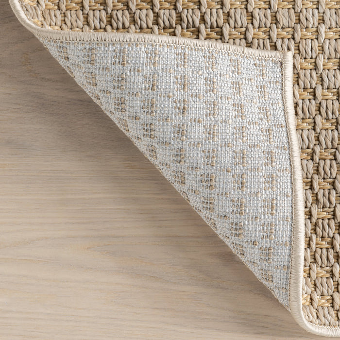 Geometric Indoor Outdoor Rug 120x180 cm Beige