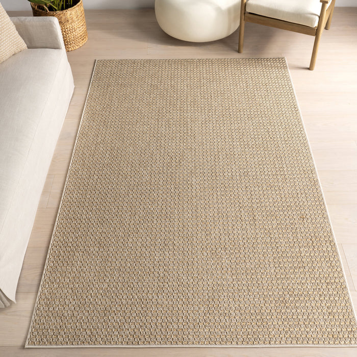 Geometric Indoor Outdoor Rug 120x180 cm Beige