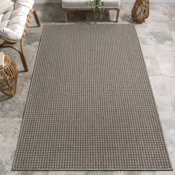 Tappeto geometrico per interni ed esterni 152 x 244 cm Grigio chiaro