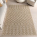 Geometric Indoor Outdoor Rug in Dark Beige for Stylish Spaces