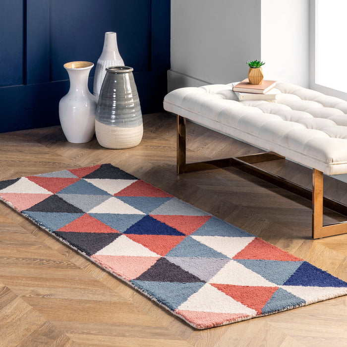 Geometrisch veelkleurig vloerkleed voor moderne Home