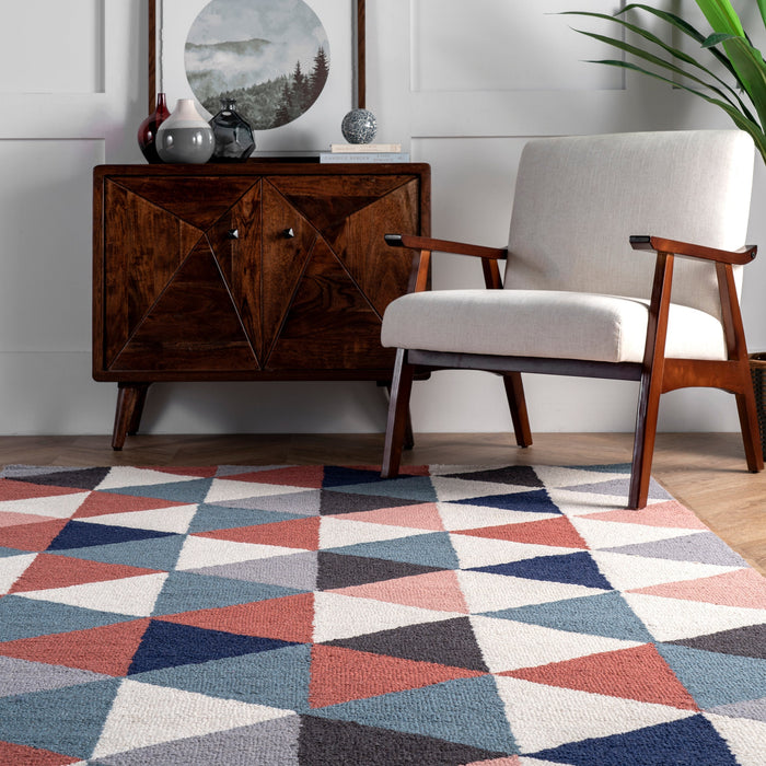 Geometrisch veelkleurig vloerkleed voor moderne Home