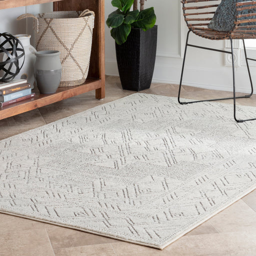 Geometric Pattern Area Rug 120x180 cm Beige