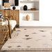 Geometric Pattern Area Rug 152 x 244 cm Ivory